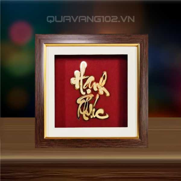 Tranh chữ dát vàng 24k CHU002