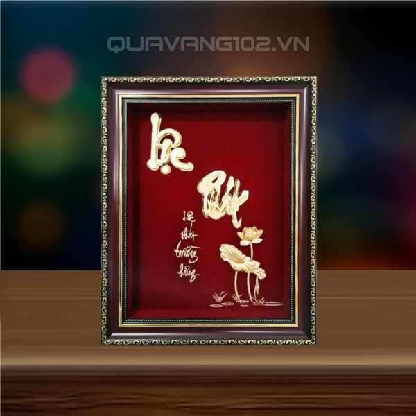 Tranh chữ dát vàng 24k CHU005