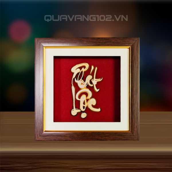 Tranh chữ dát vàng 24k CHU015