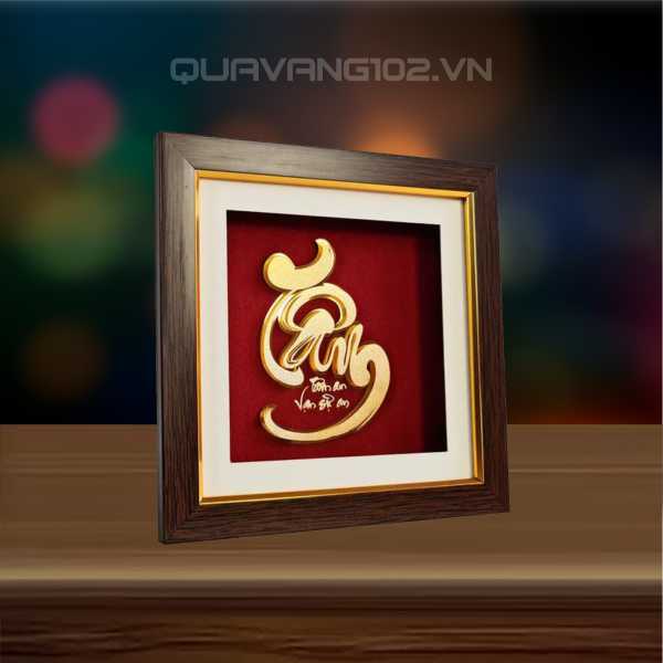 Tranh chữ dát vàng 24k CHU018