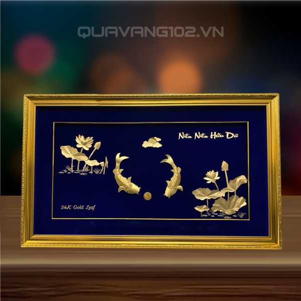 Tranh Hoa - Cây Phong Thủy dát vàng 24K HOA004