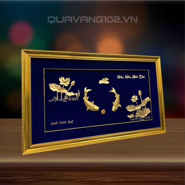 Tranh Hoa - Cây Phong Thủy dát vàng 24K HOA004