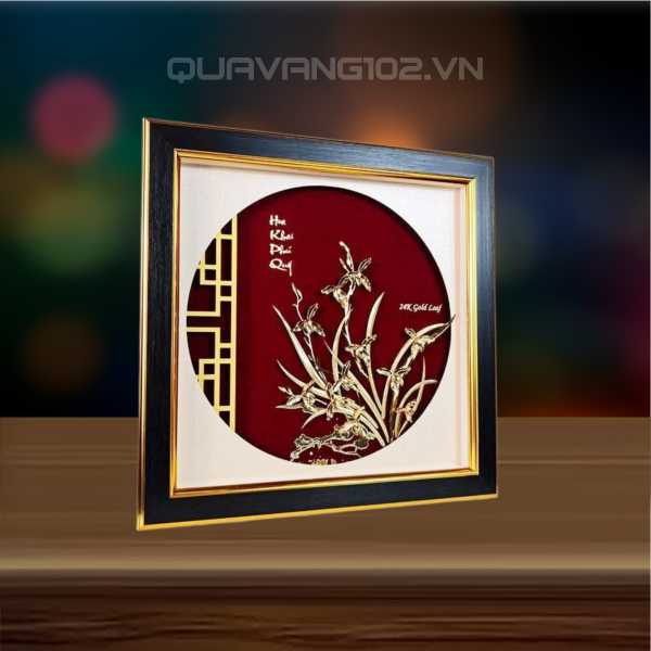 Tranh Hoa - Cây Phong Thủy dát vàng 24K HOA011