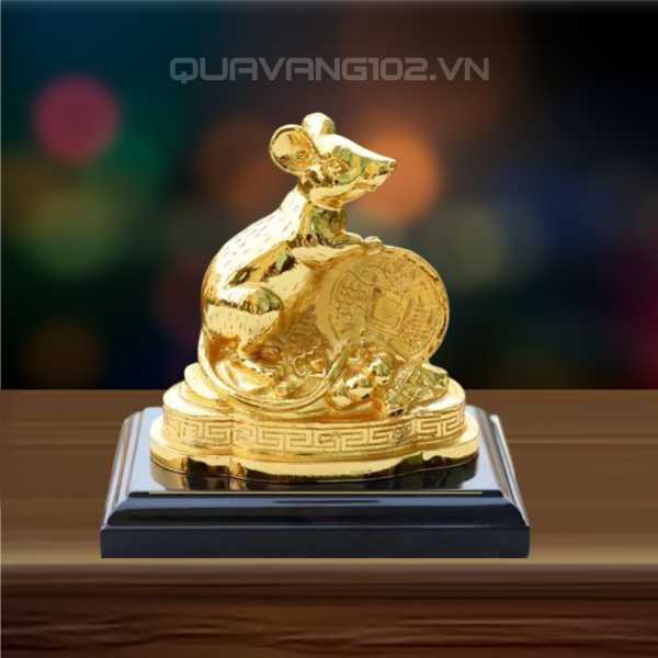 Tượng Chuột Dát Vàng 24K VDV001