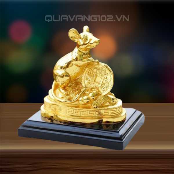 Tượng Chuột Dát Vàng 24K VDV001