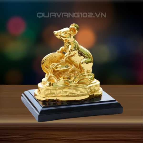 Tượng Chuột Dát Vàng 24K VDV001