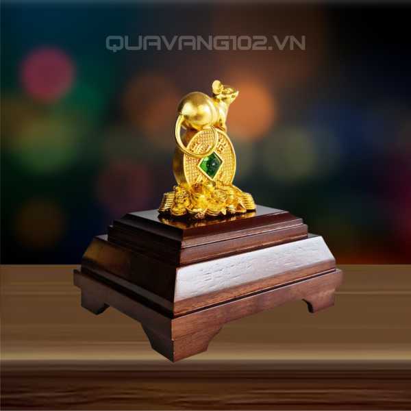 Tượng Chuột Dát Vàng 24K VDV002