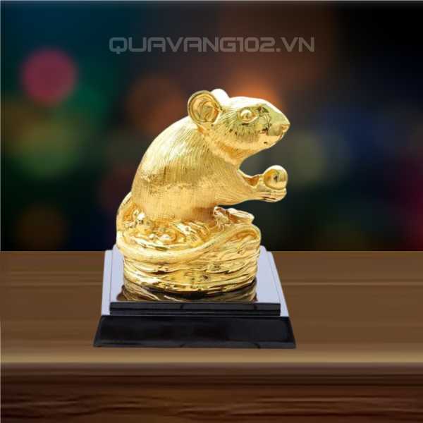 Tượng Chuột Dát Vàng 24K VDV003