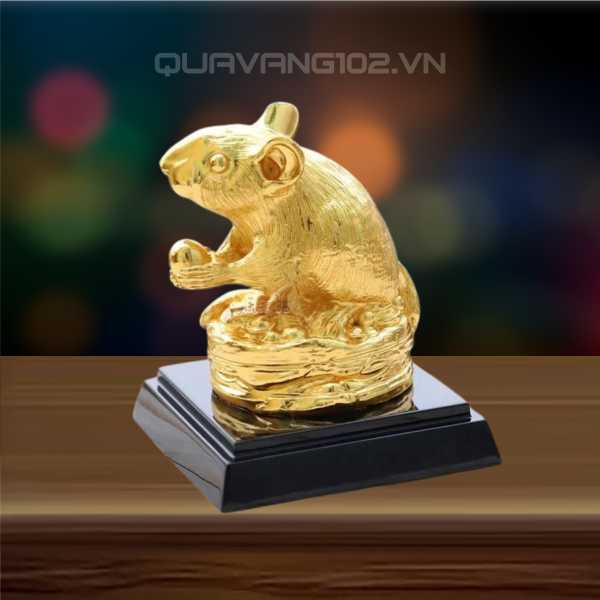 Tượng Chuột Dát Vàng 24K VDV003