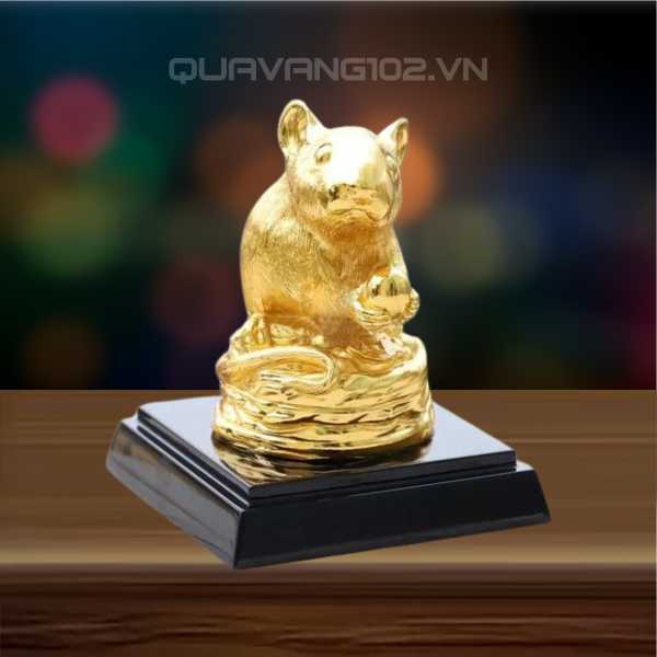 Tượng Chuột Dát Vàng 24K VDV003