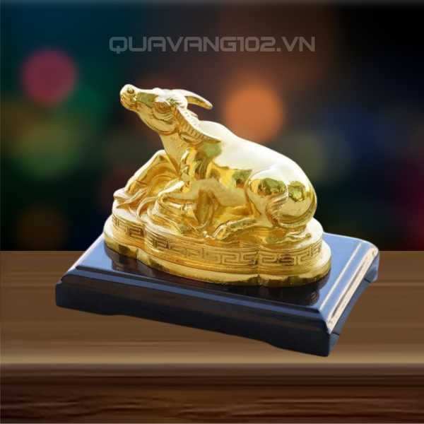 Tượng Trâu Dát Vàng 24K VDV005