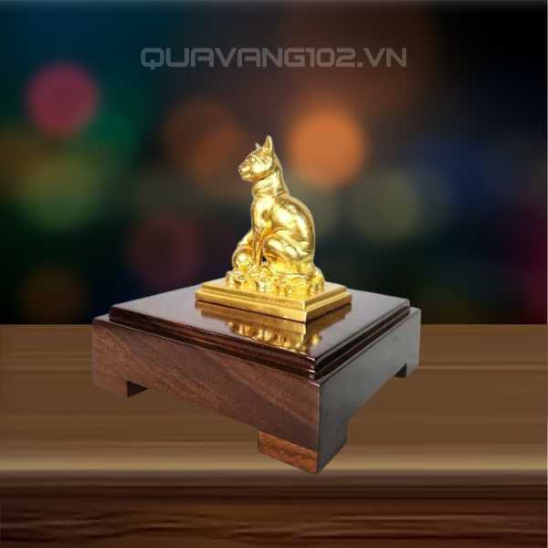 Tượng Mèo Dát Vàng 24K VDV010