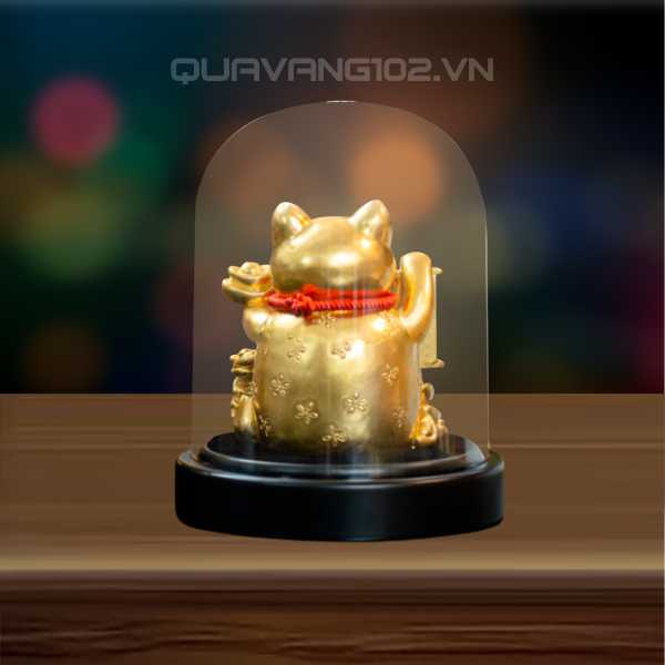 Tượng Mèo Dát Vàng 24K VDV011