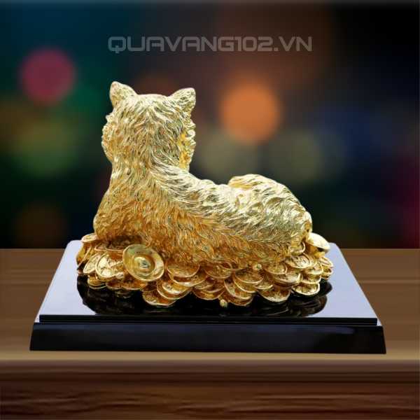 Tượng Mèo Dát Vàng 24K VDV012