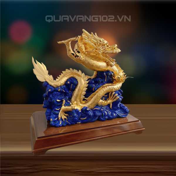 Tượng Rồng Dát Vàng 24K VDV013