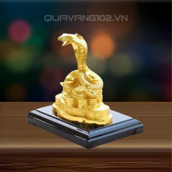 Tượng Rắn Dát Vàng 24K VDV016