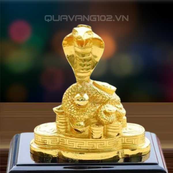 Tượng Rắn Dát Vàng 24K VDV016