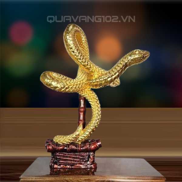 Tượng Rắn Dát Vàng 24K VDV017