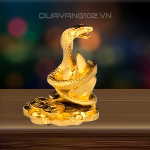 Tượng Rắn Dát Vàng 24K VDV018