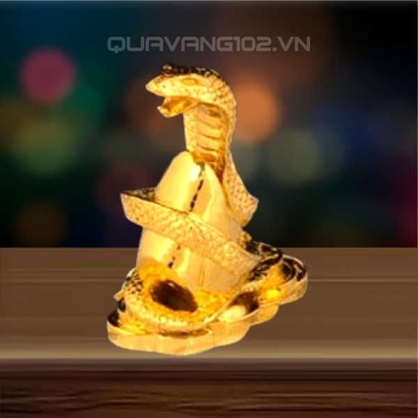 Tượng Rắn Dát Vàng 24K VDV018