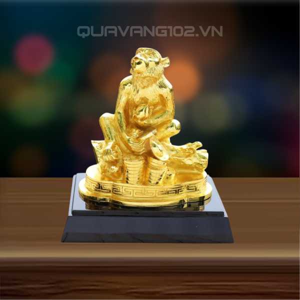 Tượng Khỉ Dát Vàng 24K VDV026