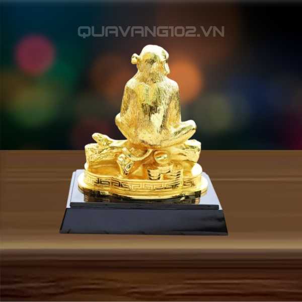 Tượng Khỉ Dát Vàng 24K VDV026