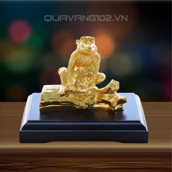 Tượng Khỉ Dát Vàng 24K VDV027