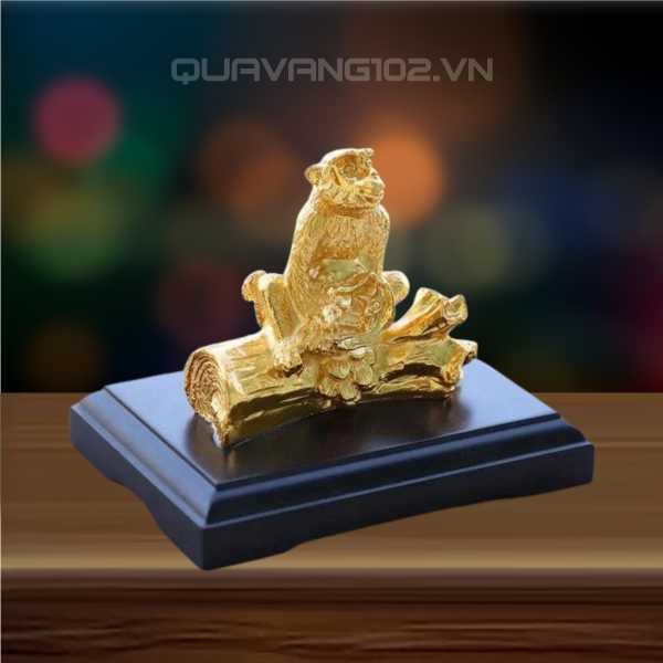 Tượng Khỉ Dát Vàng 24K VDV027