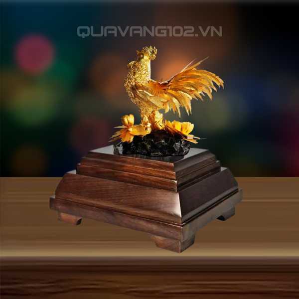 Tượng Gà Dát Vàng 24K VDV028