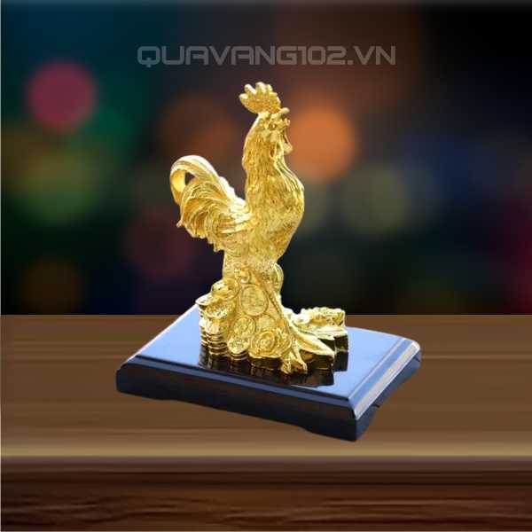 Tượng Gà Dát Vàng 24K VDV029