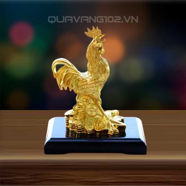 Tượng Gà Dát Vàng 24K VDV029