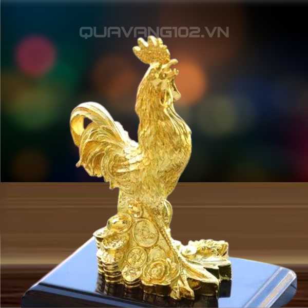 Tượng Gà Dát Vàng 24K VDV029