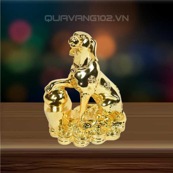 Tượng Chó Dát Vàng 24K VDV033